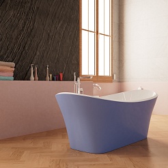 Frank Акриловая ванна 170х75 F6104 white/light blue – фотография-5